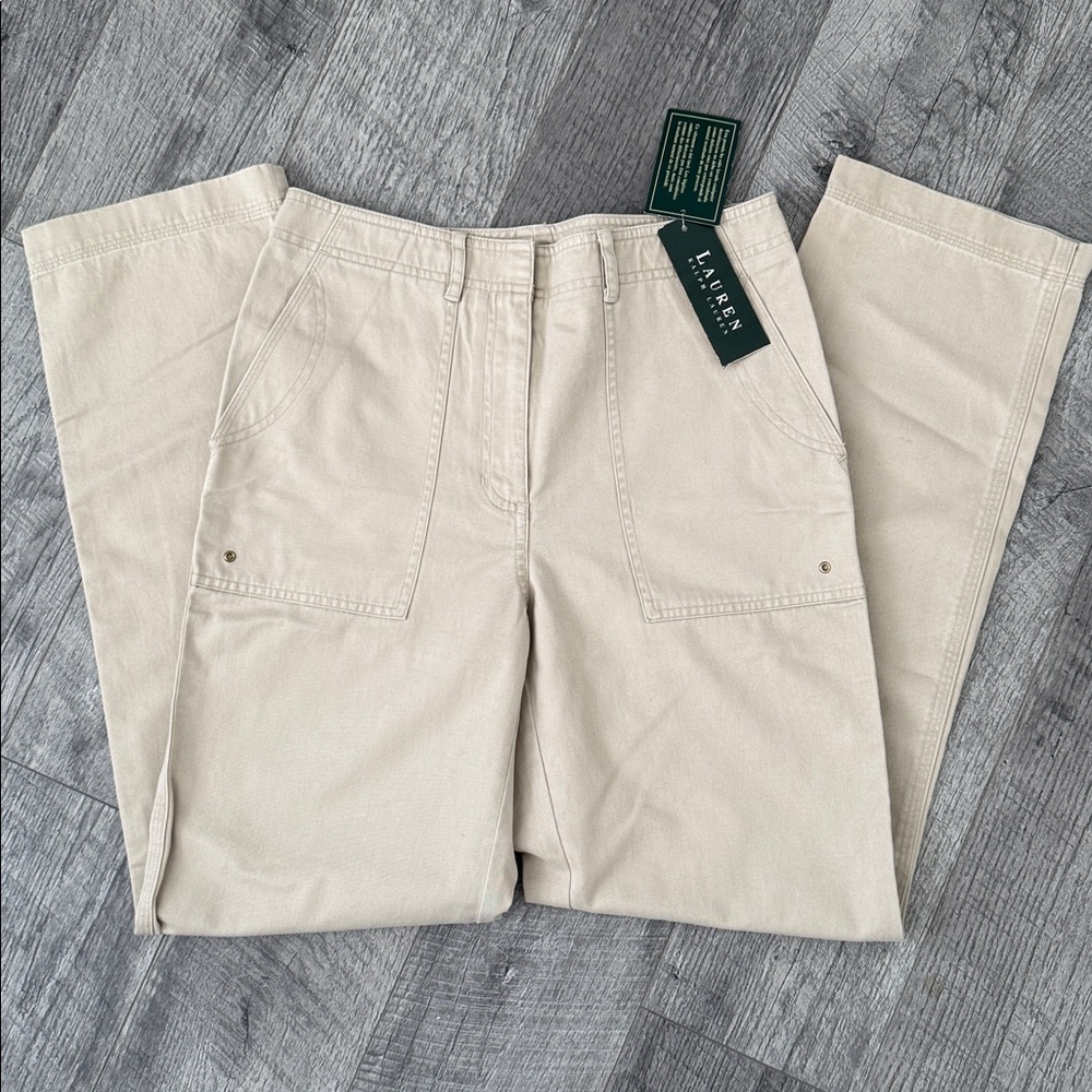 Ralph Lauren Classic Khaki Trousers Pants Sz 4 NWT